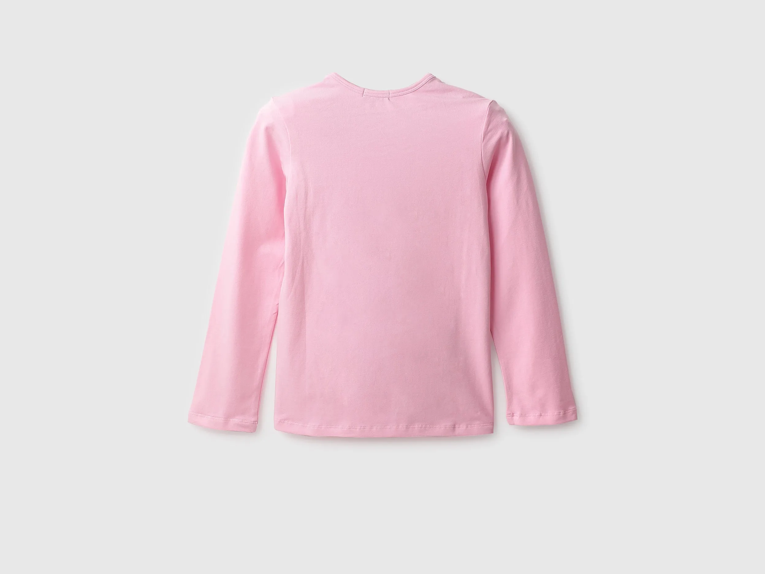 Pack of 2 Girls Printed & Solid Round Neck T-shirt