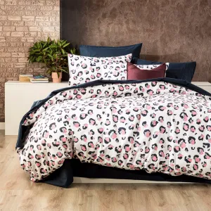 Park Avenue 175 GSM Egyptian cotton Flannelette Quilt Cover set - Snow Leopard