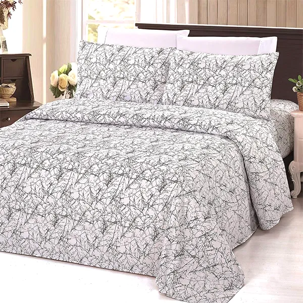 Patterned Bamboo Blended Bed Sheet Set