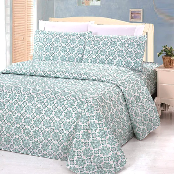 Patterned Bamboo Blended Bed Sheet Set