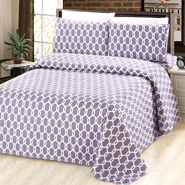 Patterned Bamboo Blended Bed Sheet Set