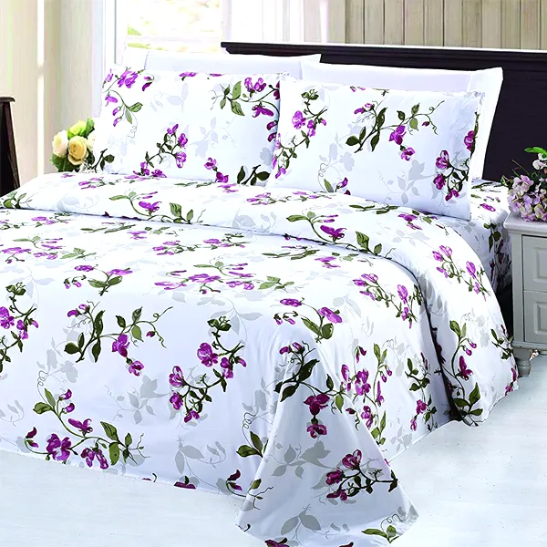 Patterned Bamboo Blended Bed Sheet Set