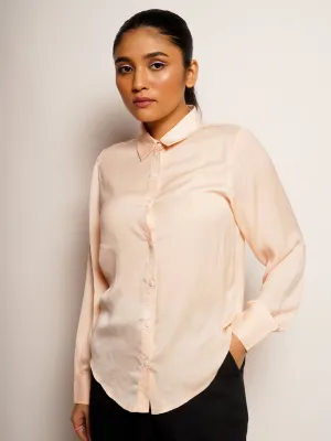 Peach Solid Basic Shirt