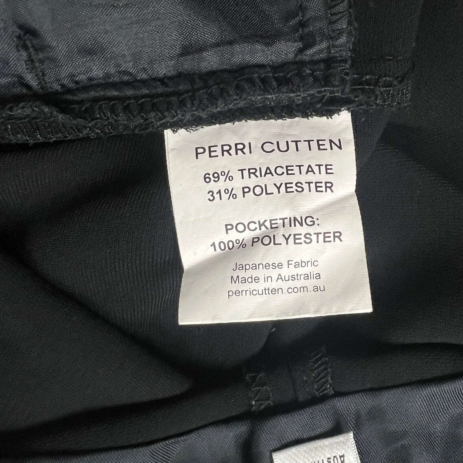 Perri Cutten Womens Relaxed Fit Black Dress Pants Size 14