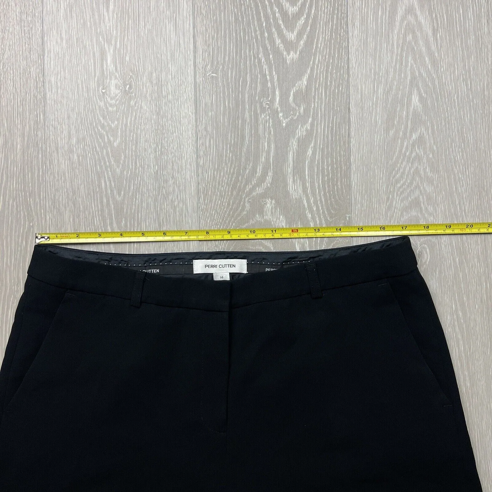 Perri Cutten Womens Relaxed Fit Black Dress Pants Size 14