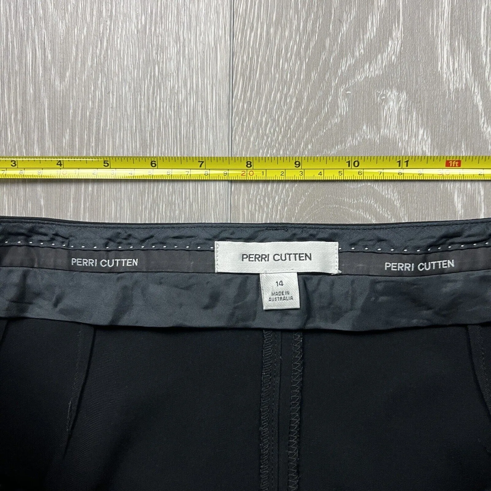 Perri Cutten Womens Relaxed Fit Black Dress Pants Size 14