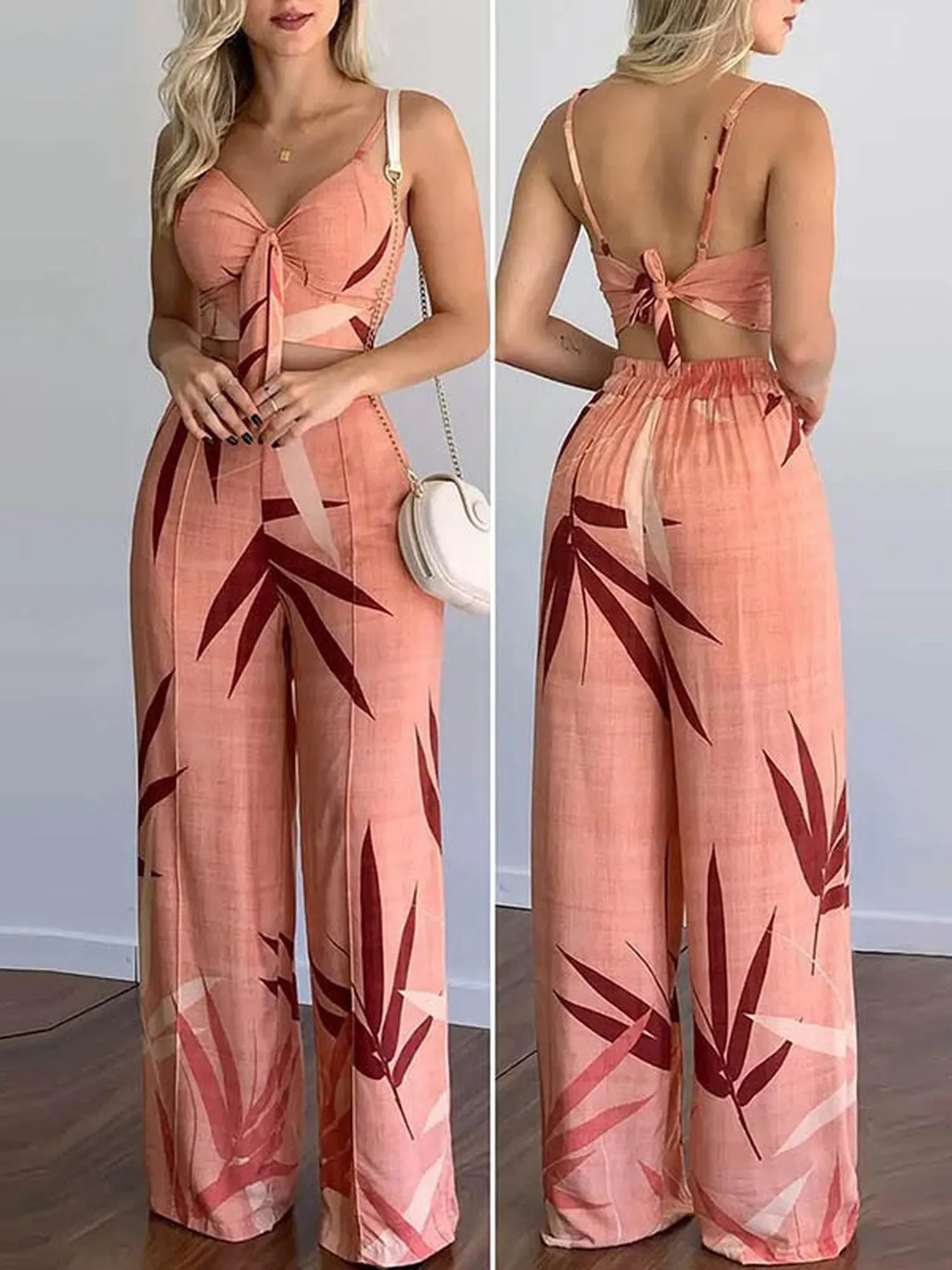 Pink Geometric Patterned Co-Ord Set