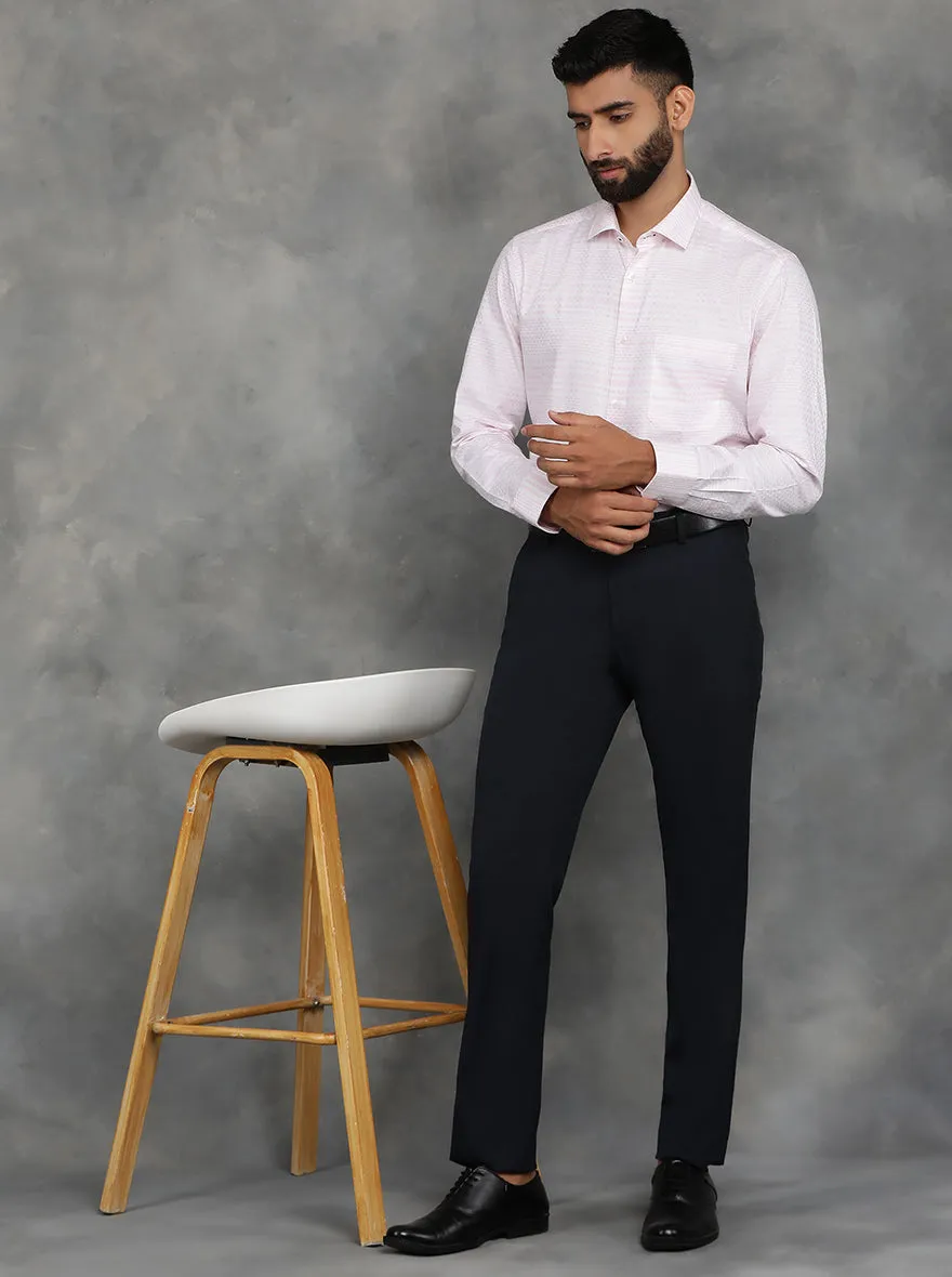 Pink Striped Slim Fit Formal Shirt | GreenFibre