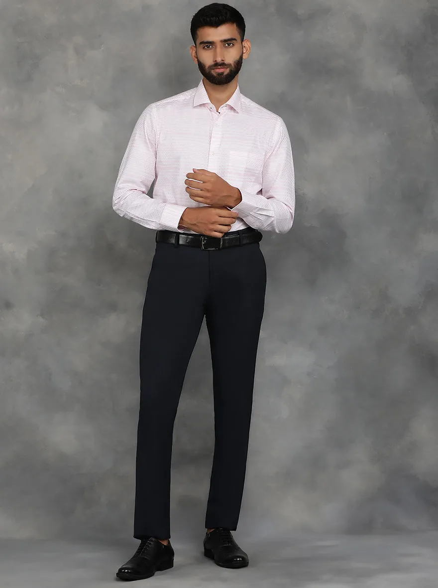 Pink Striped Slim Fit Formal Shirt | GreenFibre