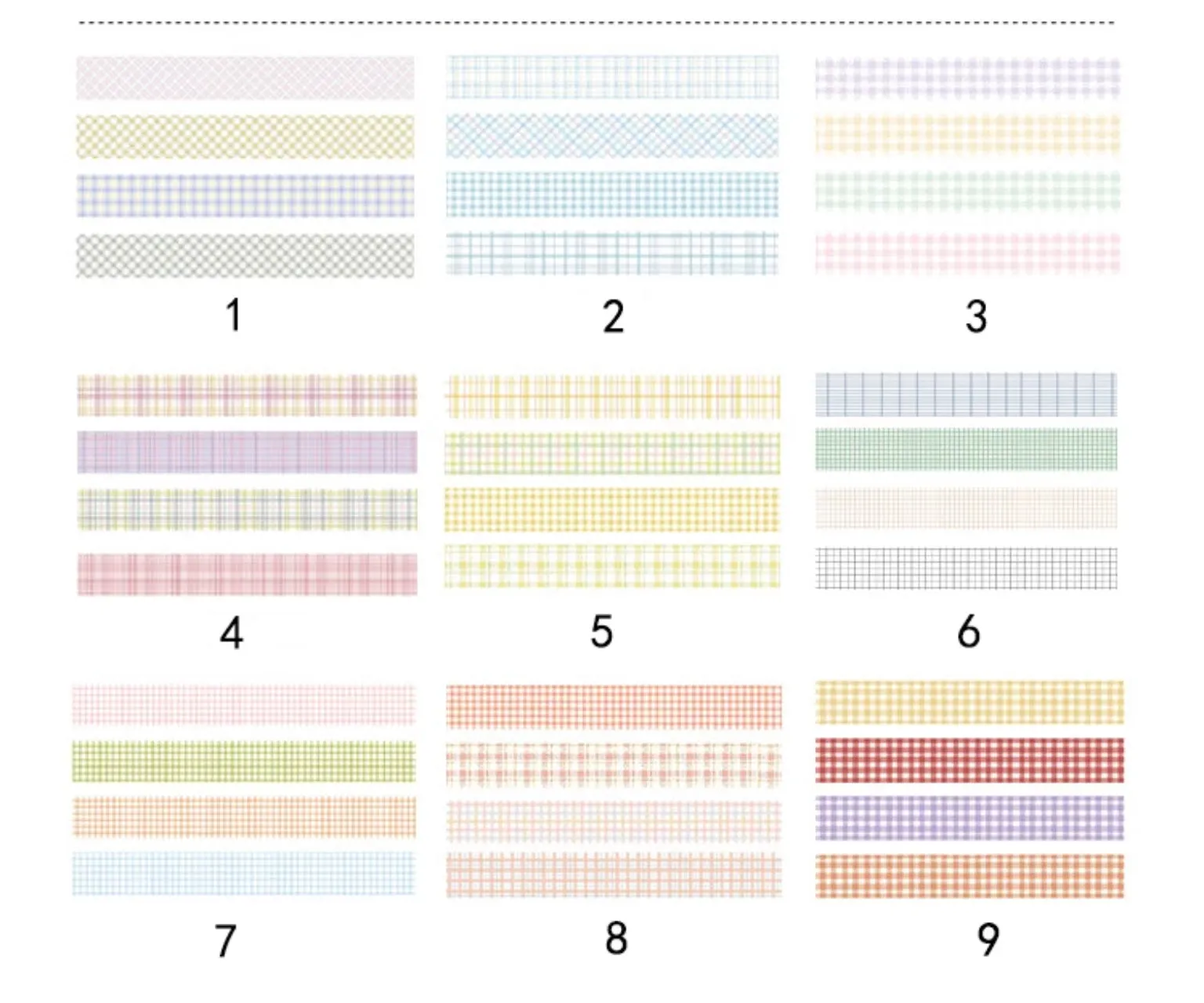 Plain & Patterned Washi Tape Sets