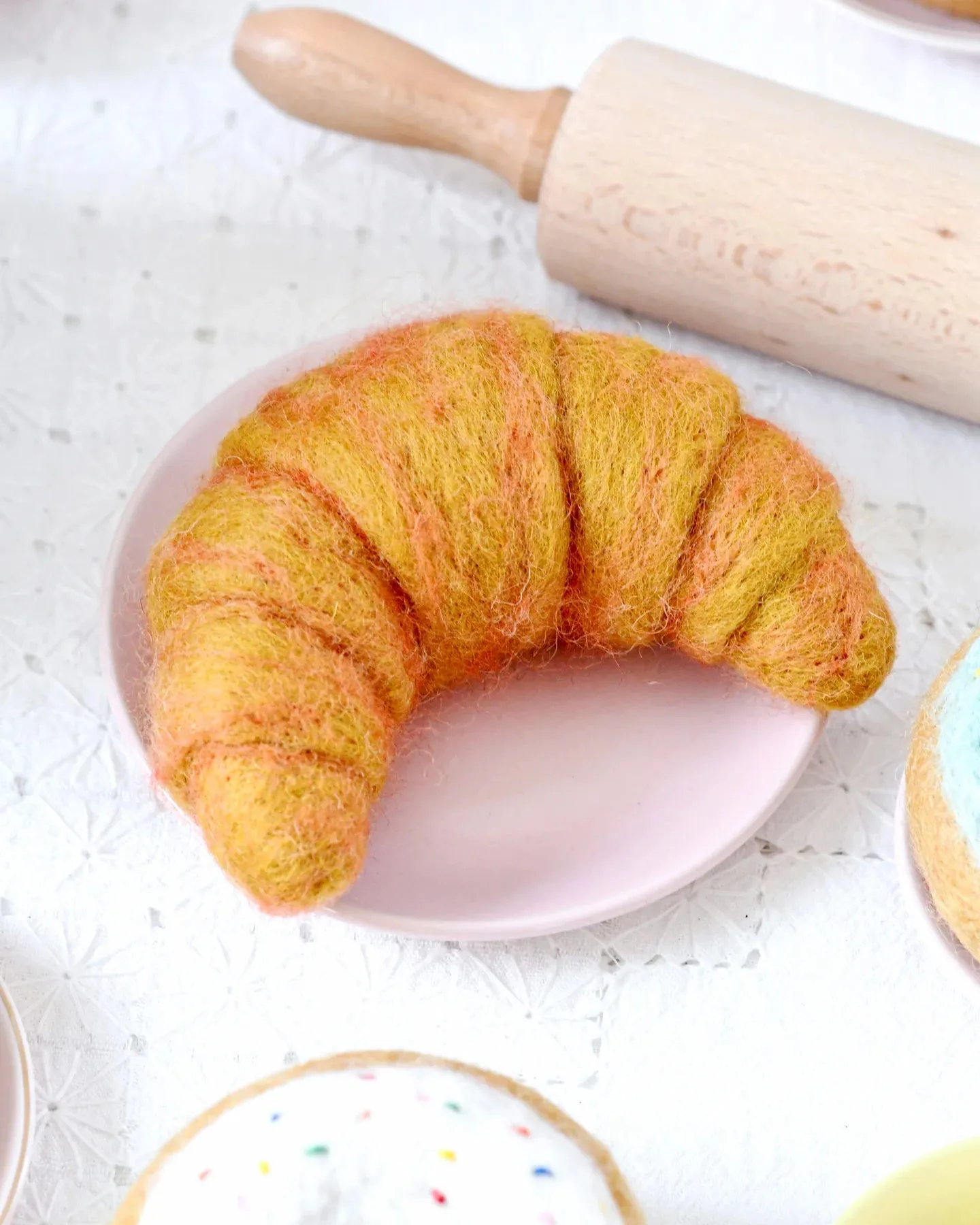 Plain Croissant Felt Play Food