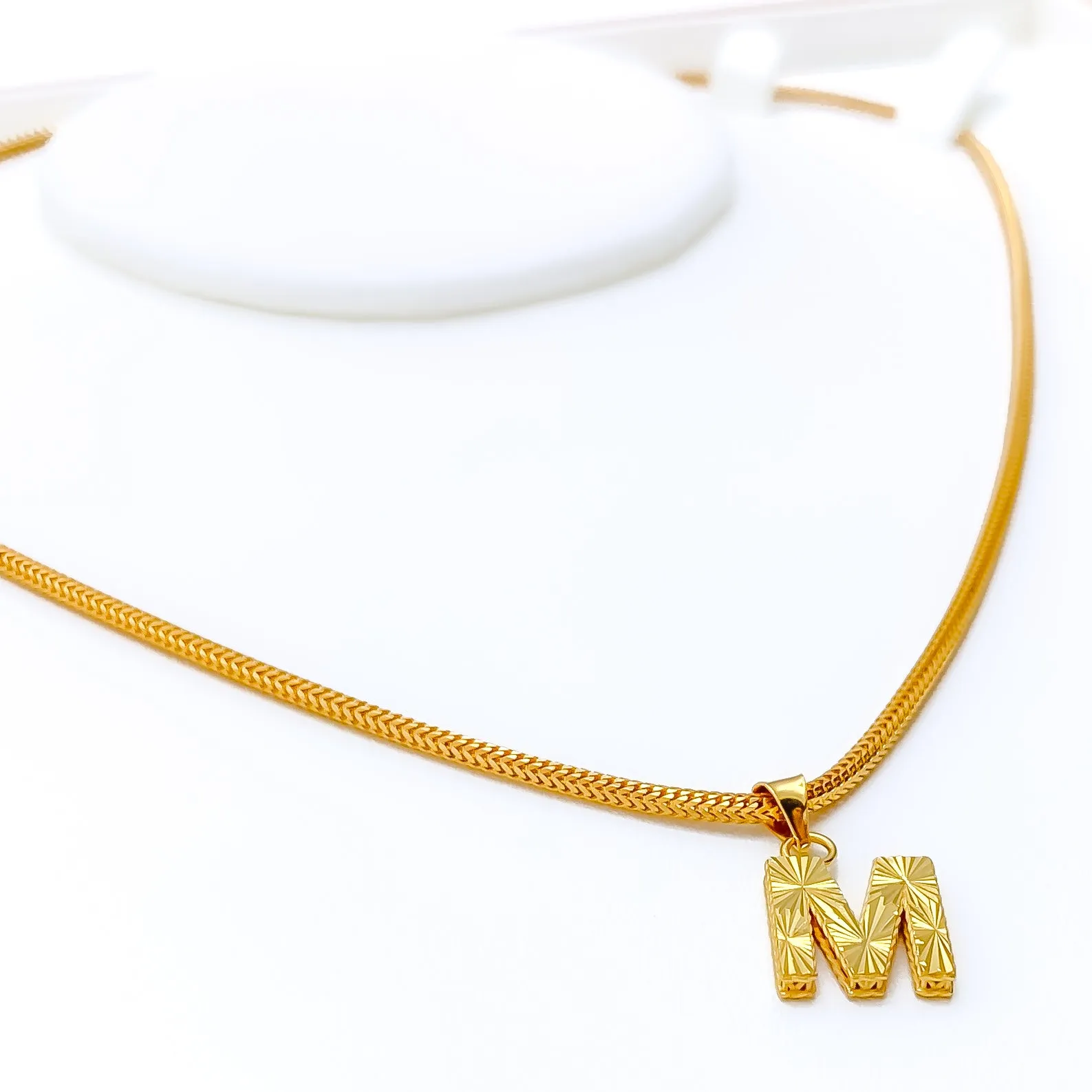 Polished Bold 22k Gold Letter Pendant