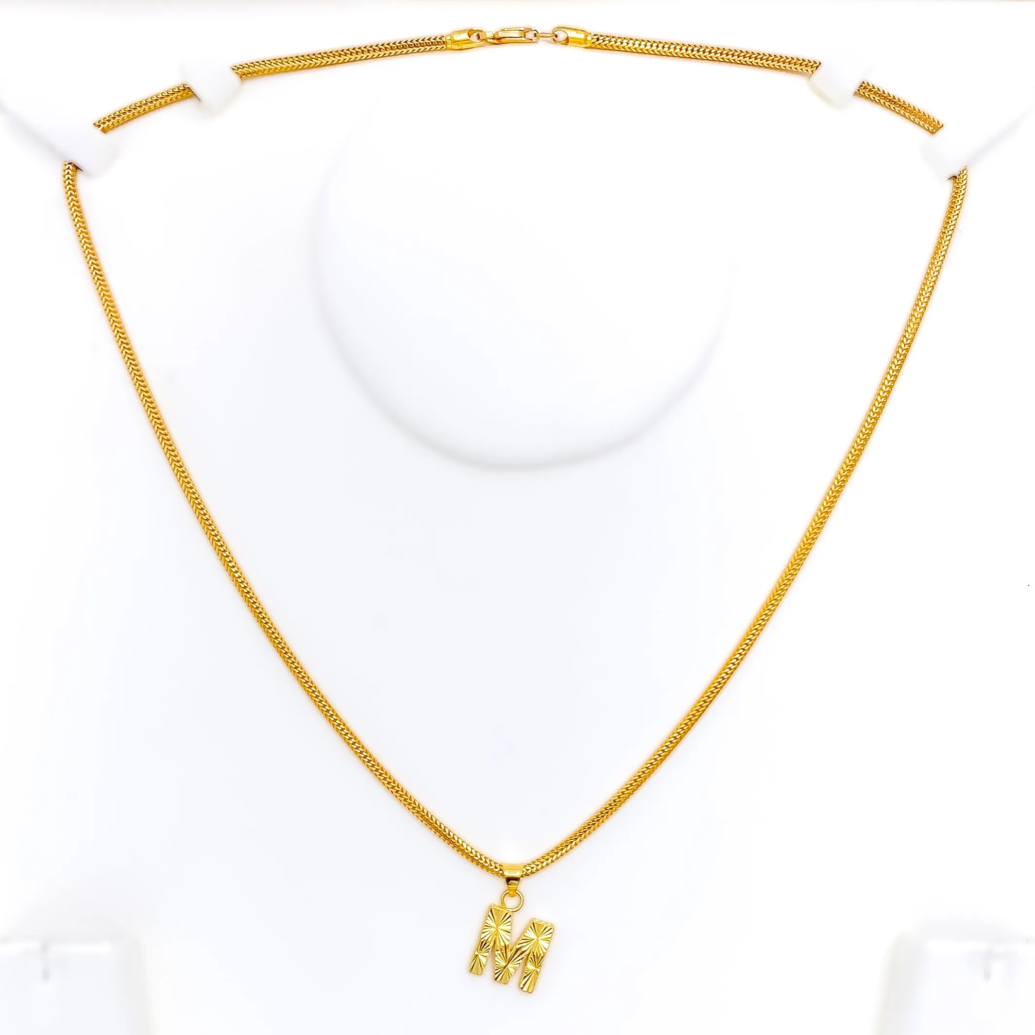 Polished Bold 22k Gold Letter Pendant