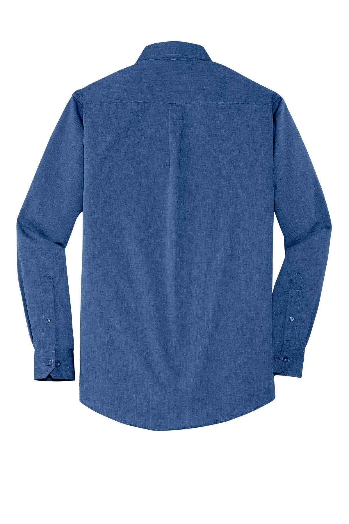 Port Authority Crosshatch Easy Care Shirt. S640 Deep Blue