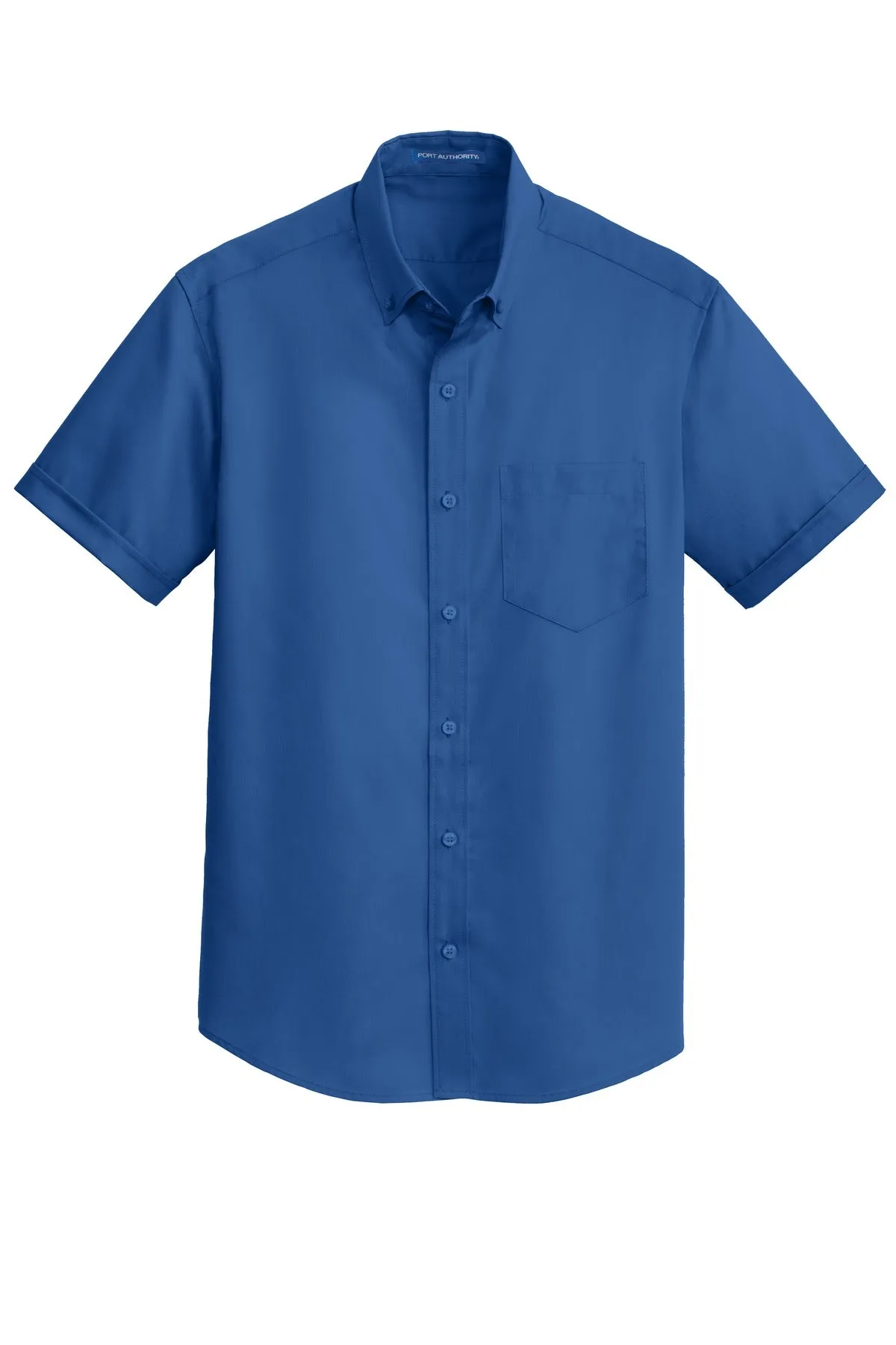 Port Authority Short Sleeve SuperPro Twill Shirt. S664 True Blue