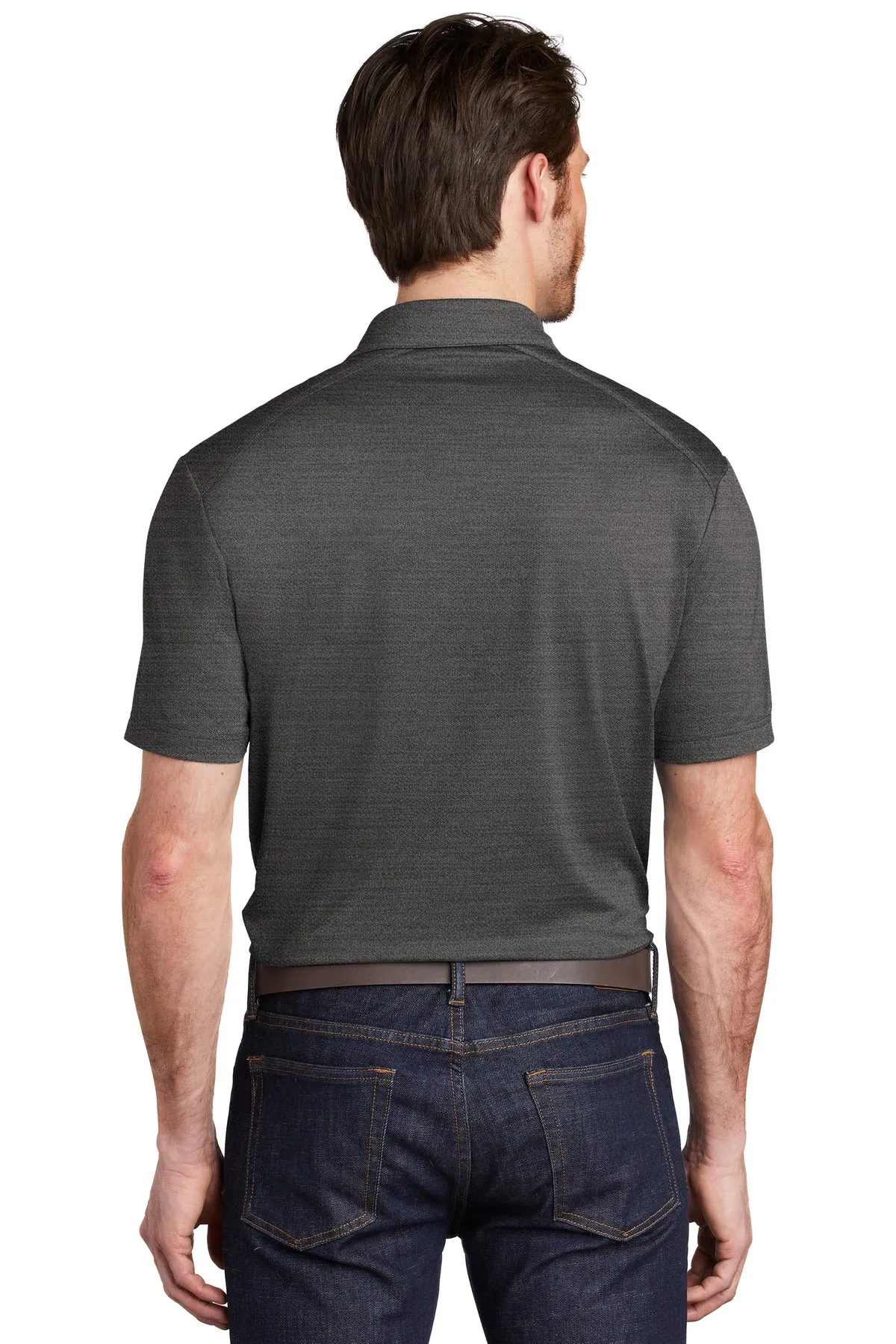 Port Authority  Stretch Heather Polo K583 Black/ Thunder Grey