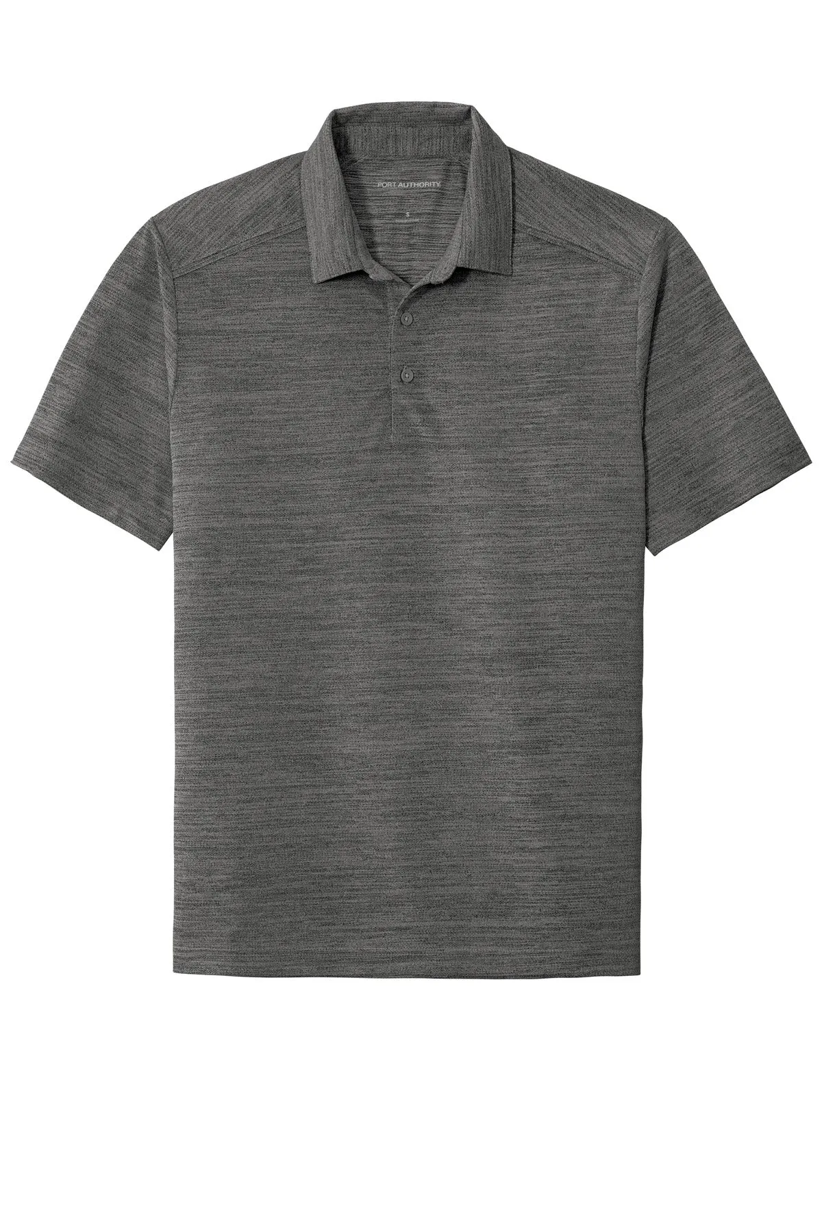 Port Authority  Stretch Heather Polo K583 Black/ Thunder Grey