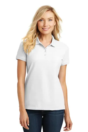 Port Authority Women's Core Classic Pique Polo. L100 White
