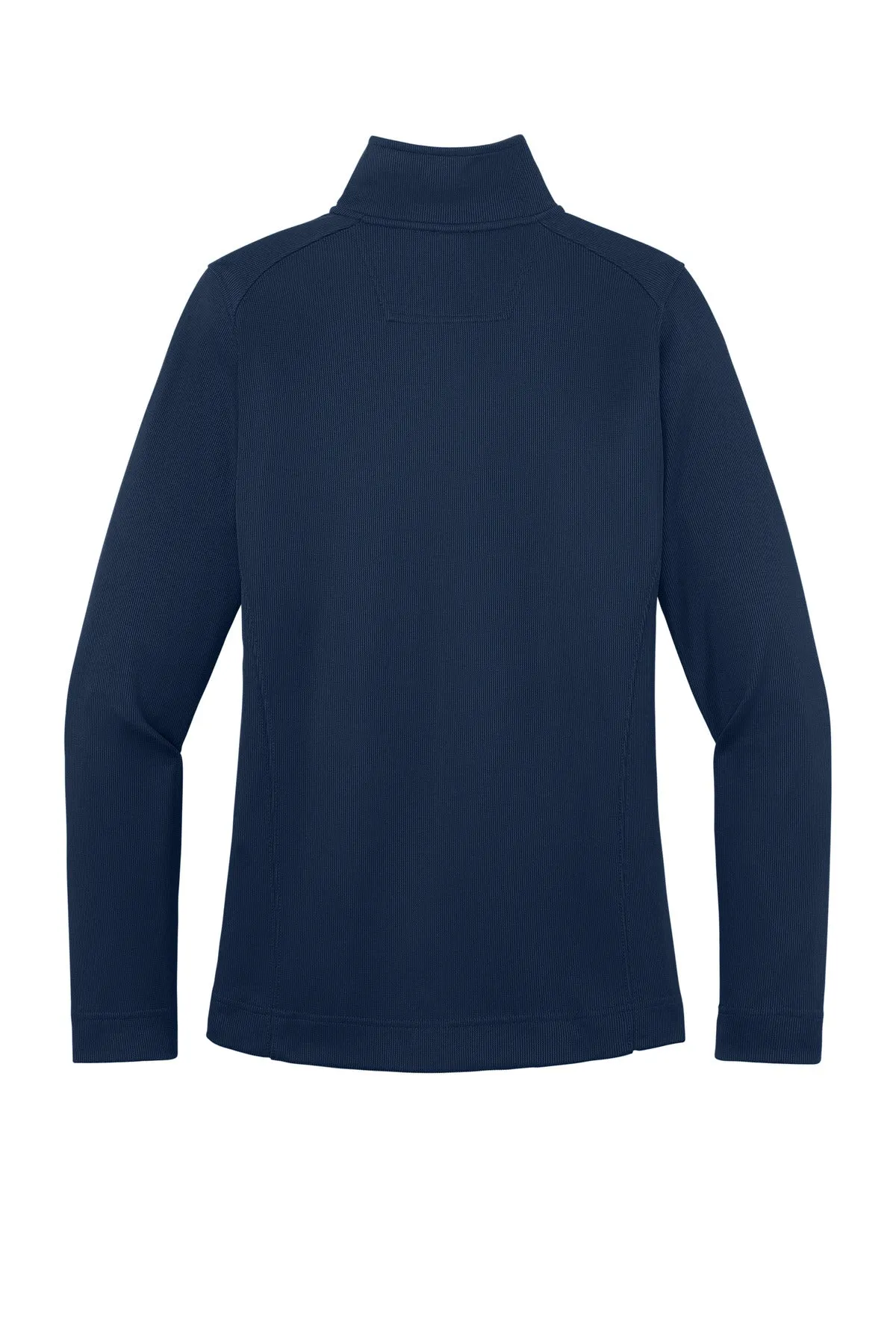 Port Authority Women's Vertical Texture Full-Zip Jacket. L805 True Navy/ Iron Grey