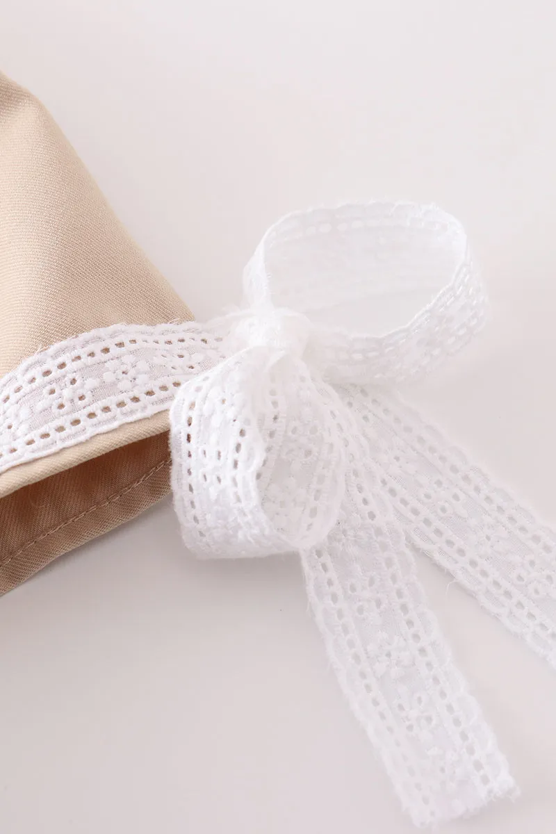 Premium Sand Lace Ruffle Baby Set