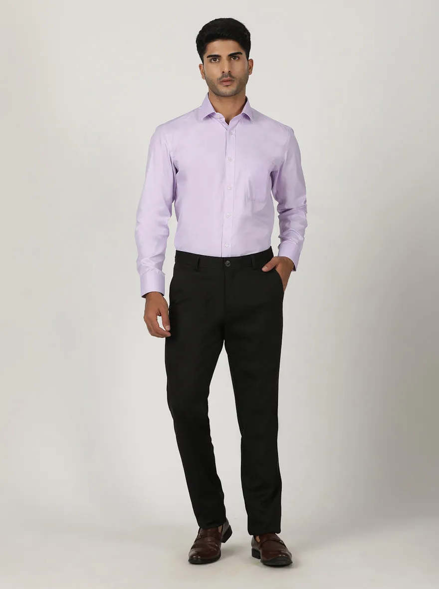 Purple Solid Slim Fit Formal Shirt | Greenfibre