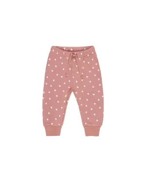 Quincy Mae - Relaxed Sweatpant - Lipstick Hearts