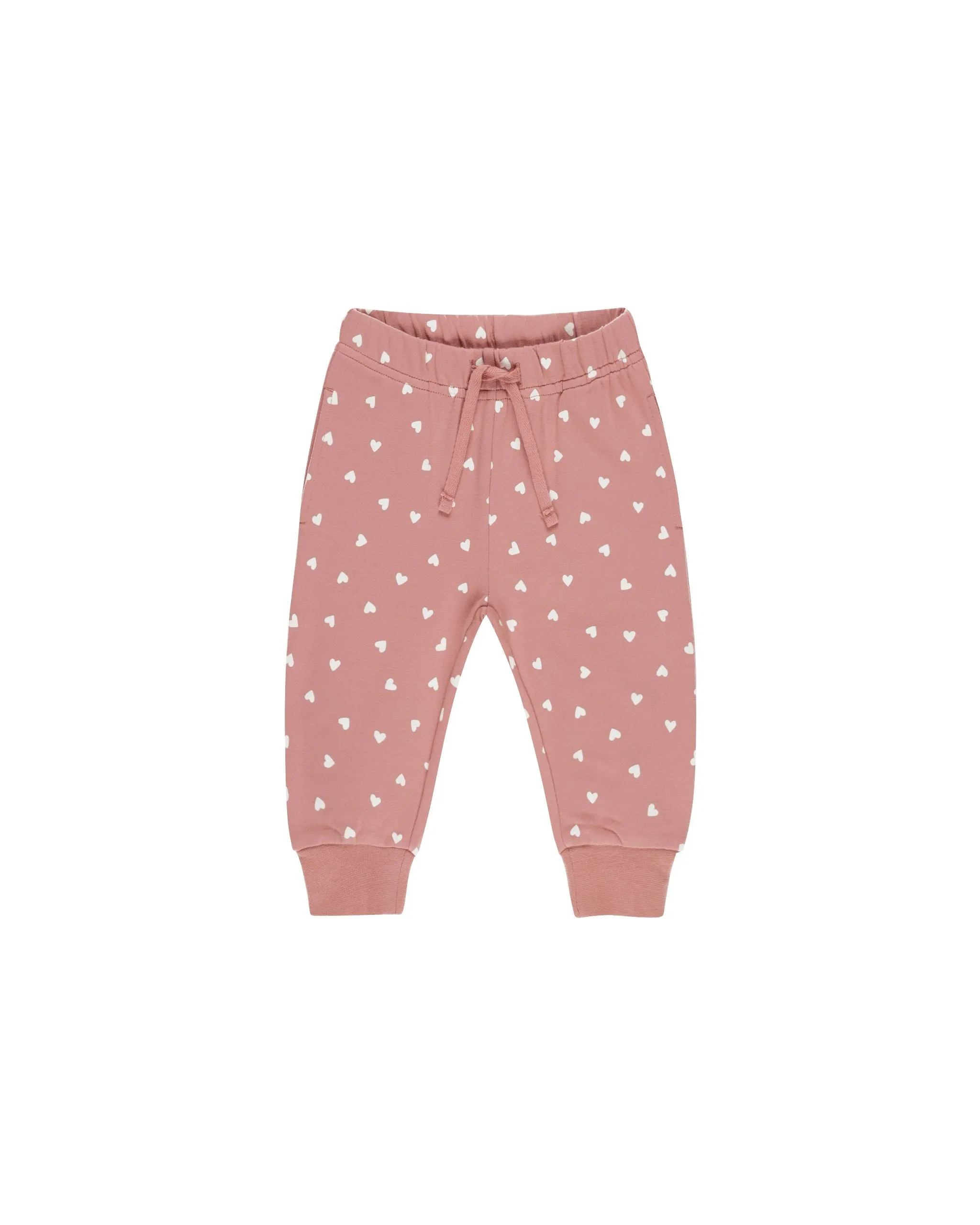 Quincy Mae - Relaxed Sweatpant - Lipstick Hearts