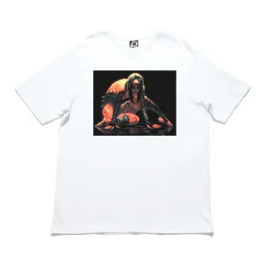 "Bahaved" Cut and Sew Wide-body Tee White/Black
