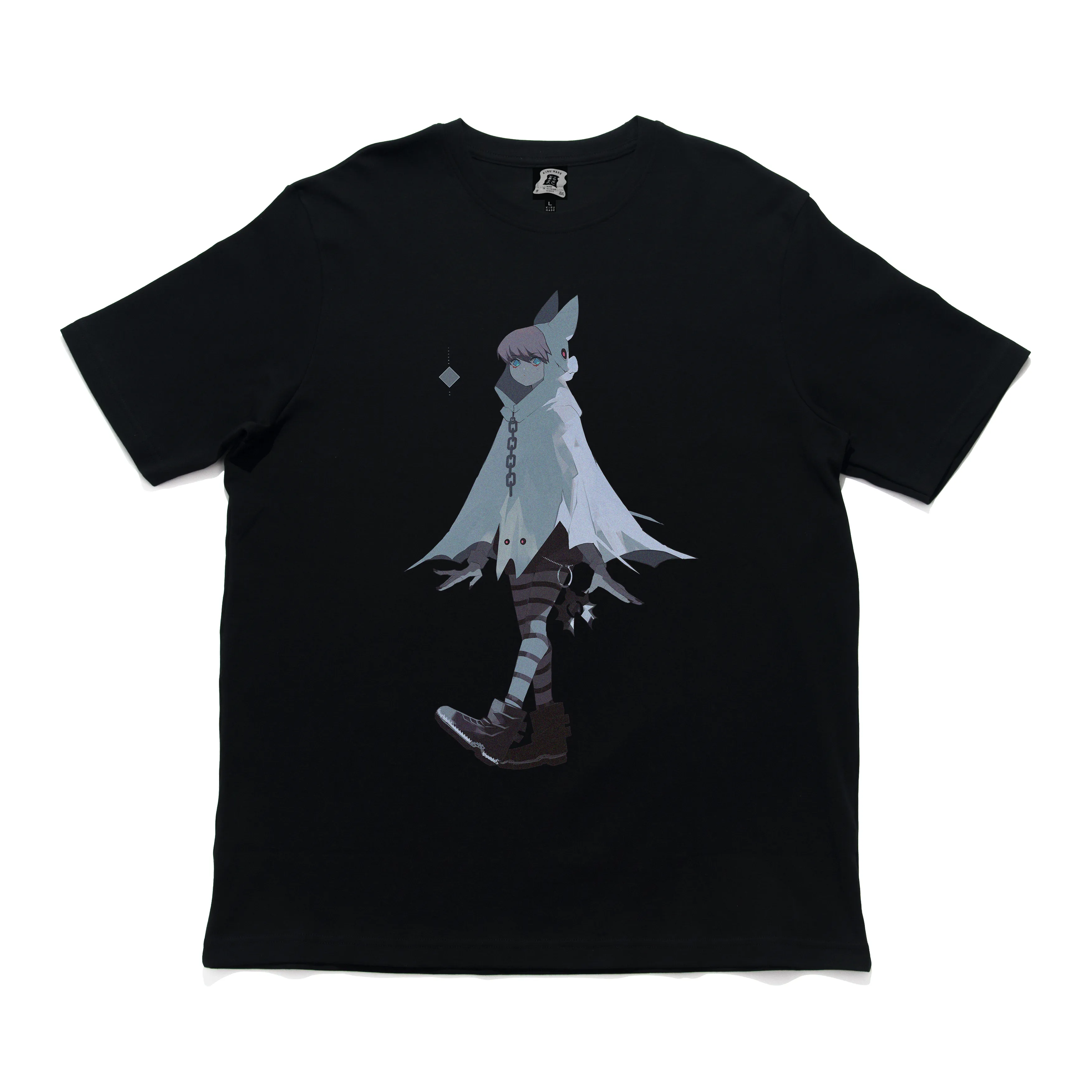 "Bathood" Cut and Sew Wide-body Tee Black