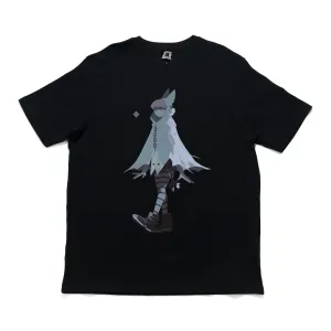 "Bathood" Cut and Sew Wide-body Tee Black