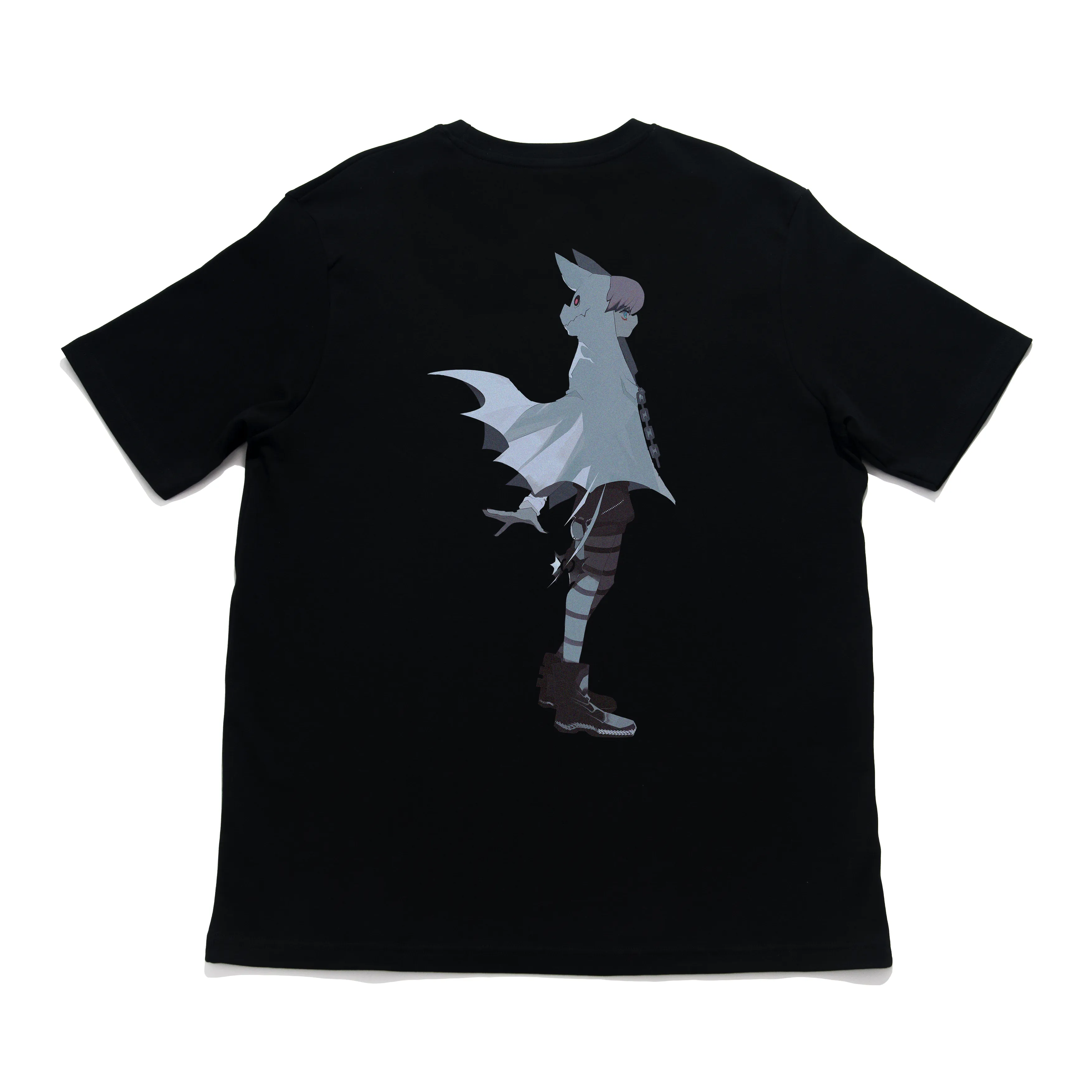 "Bathood" Cut and Sew Wide-body Tee Black
