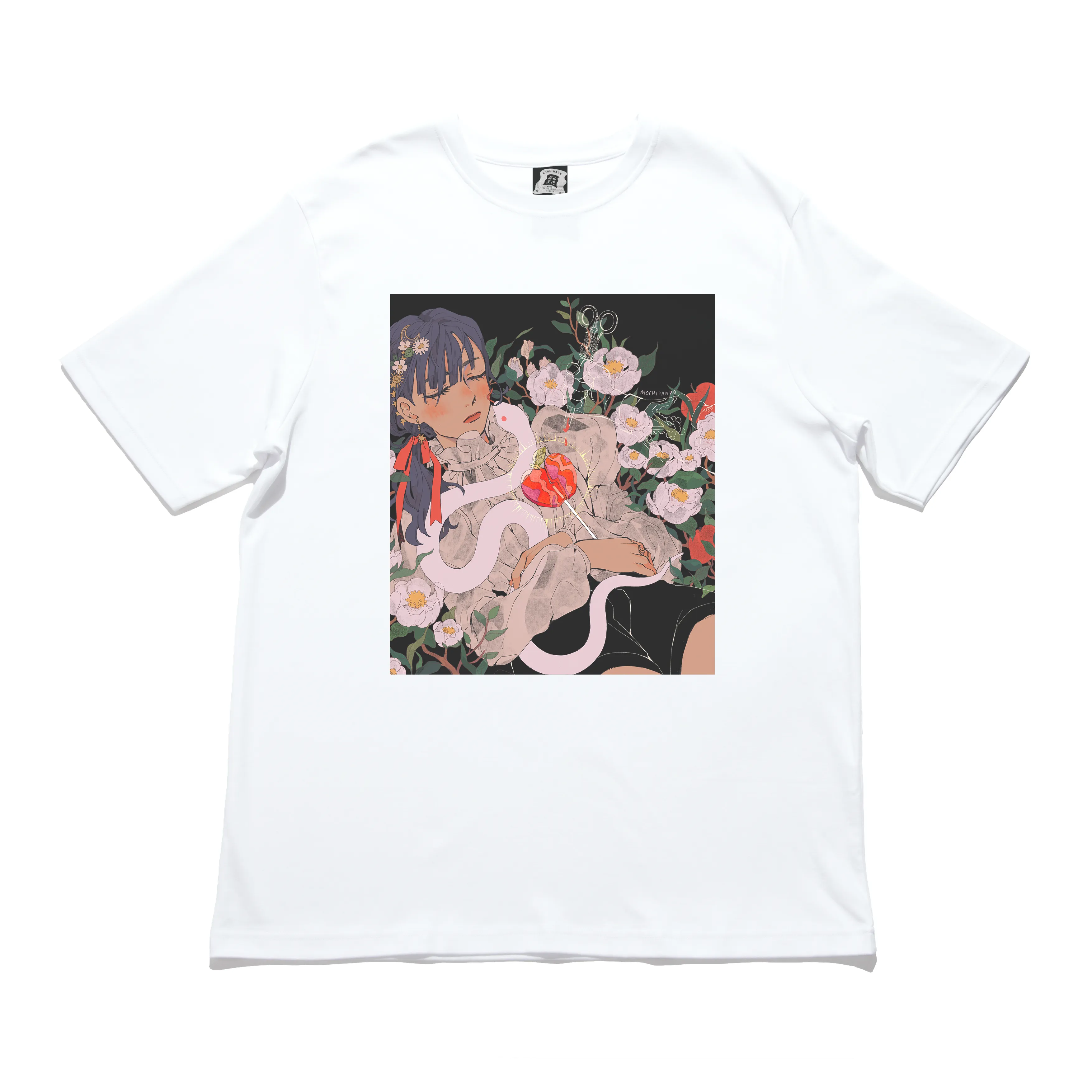 "Candy" Cut and Sew Wide-body Tee White/Black