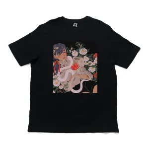 "Candy" Cut and Sew Wide-body Tee White/Black