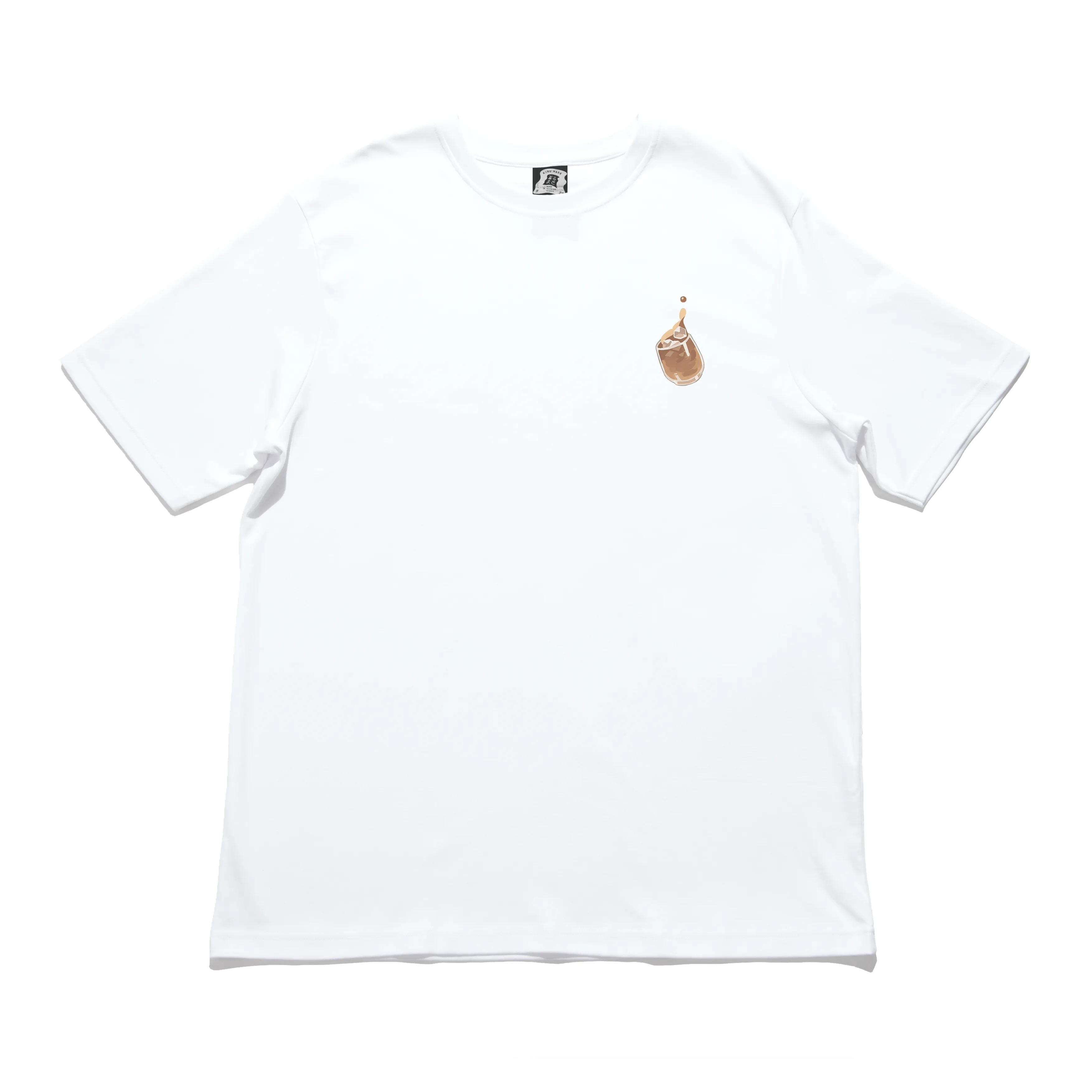 "Coffee" Cut and Sew Wide-body Tee White