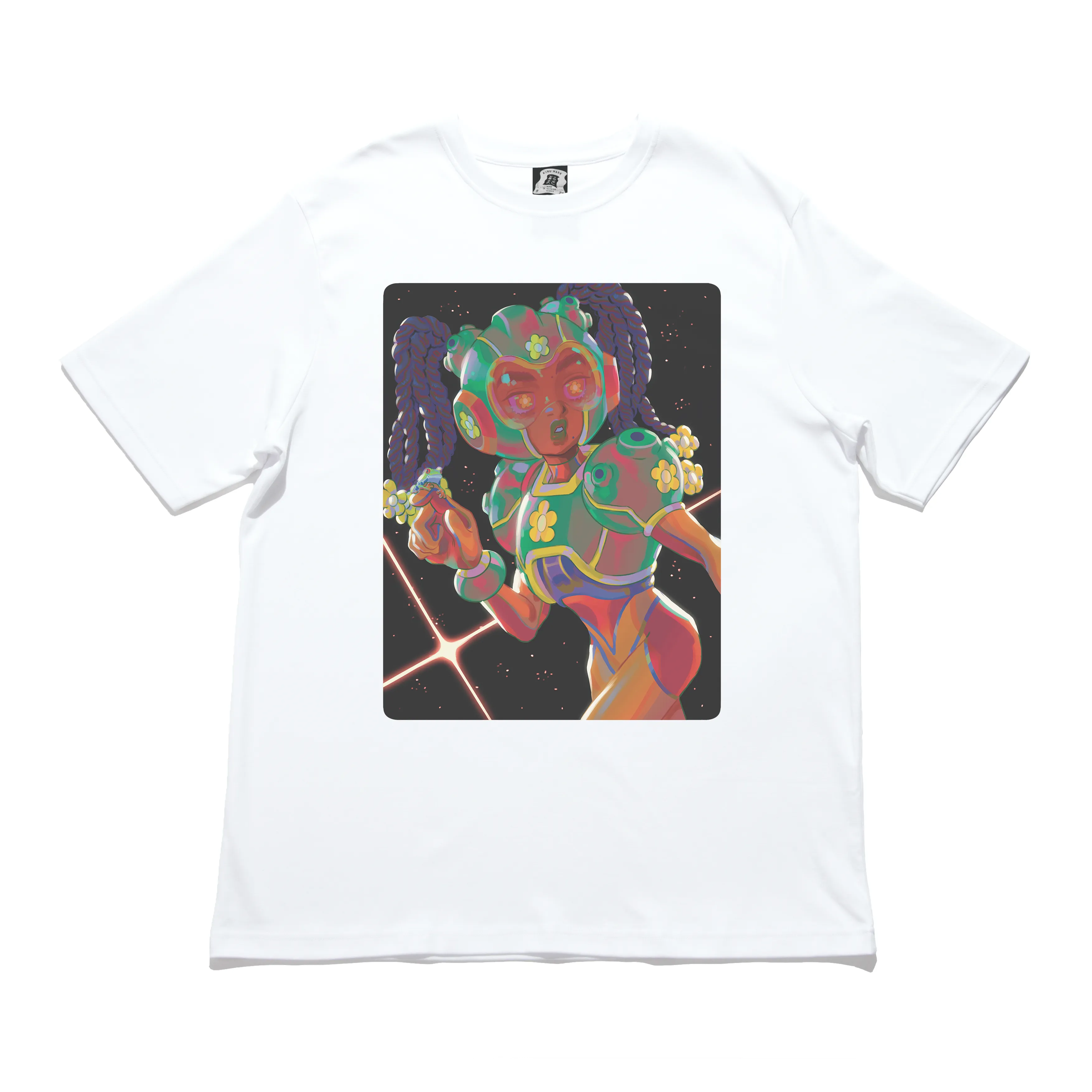 "Froggy" Cut and Sew Wide-body Tee White