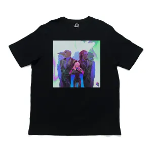 "Gang" Cut and Sew Wide-body Tee White/Black