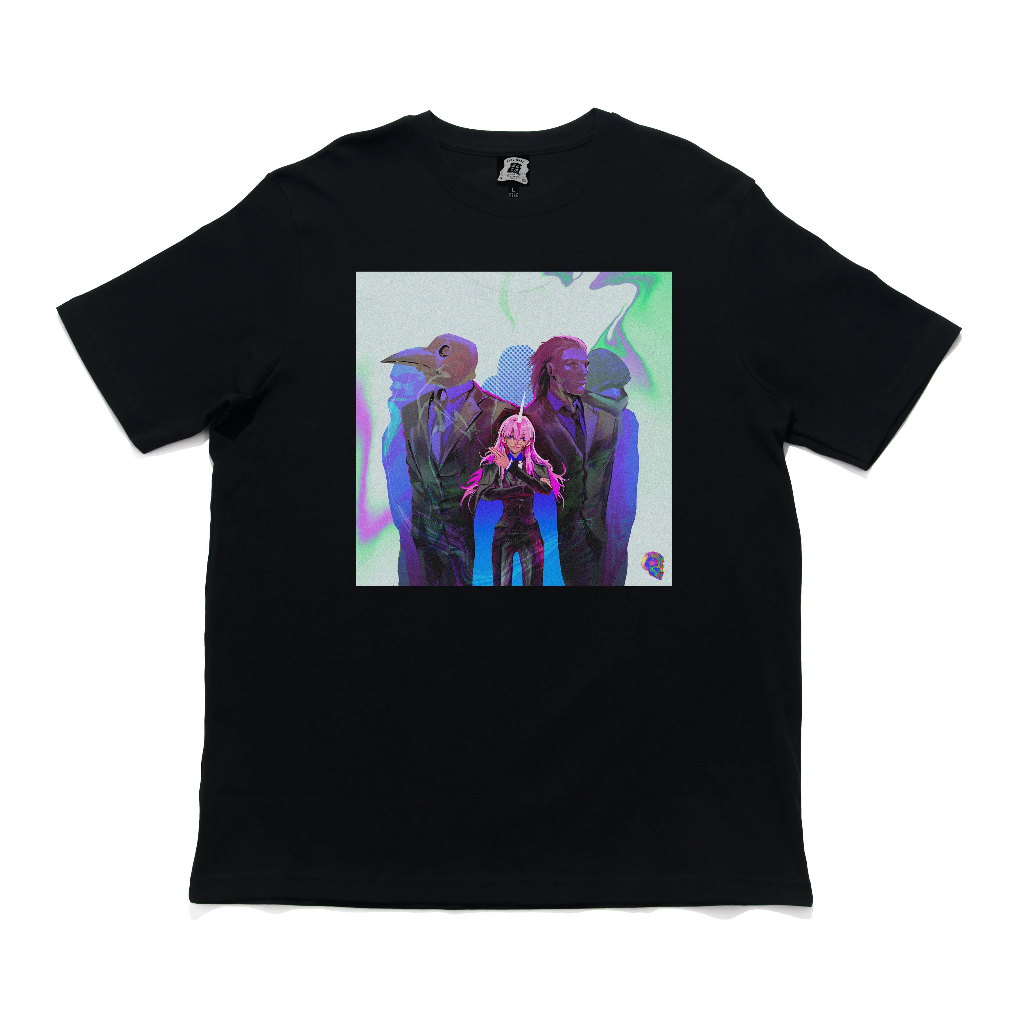 "Gang" Cut and Sew Wide-body Tee White/Black