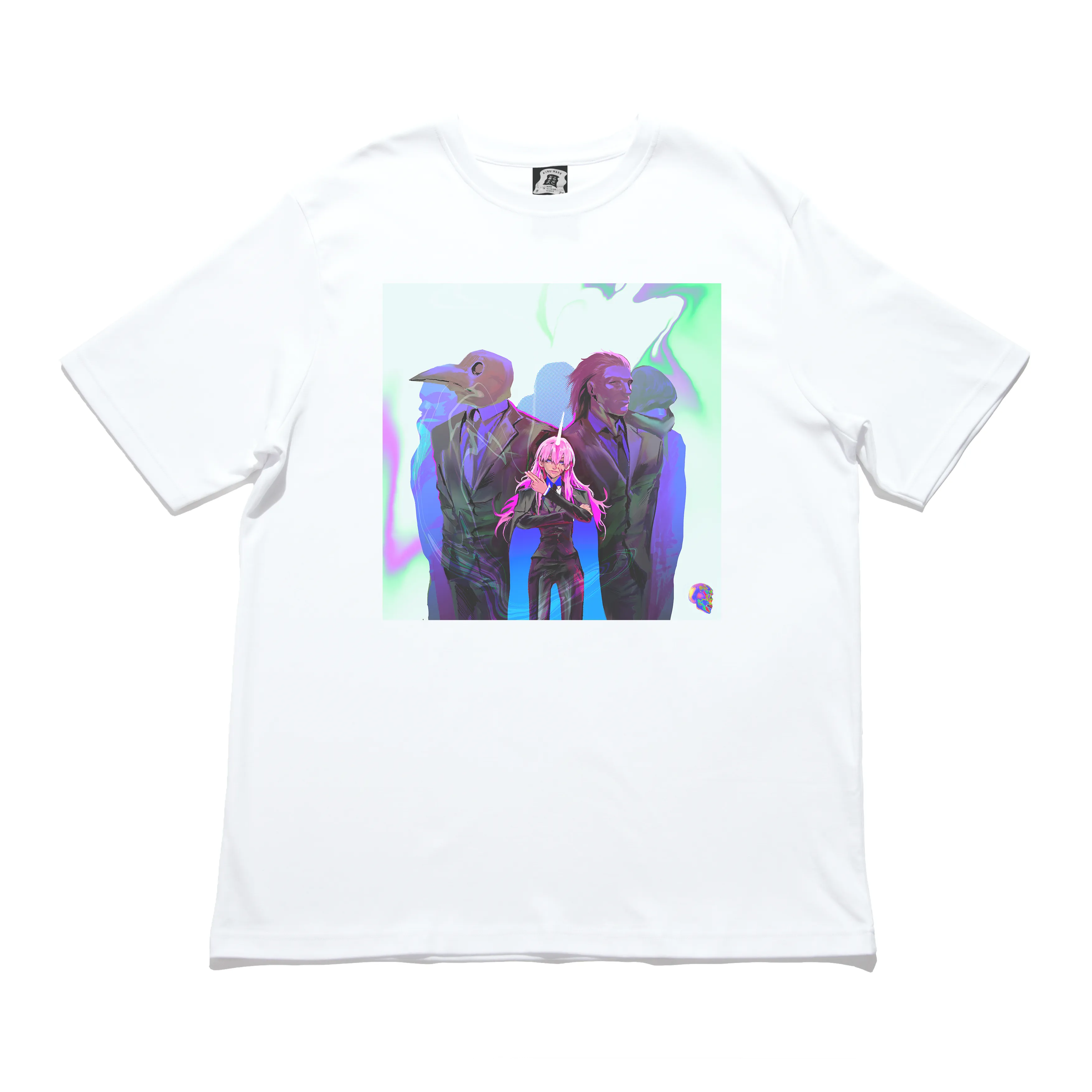 "Gang" Cut and Sew Wide-body Tee White/Black