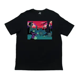 "Graveyard" Cut and Sew Wide-body Tee Black