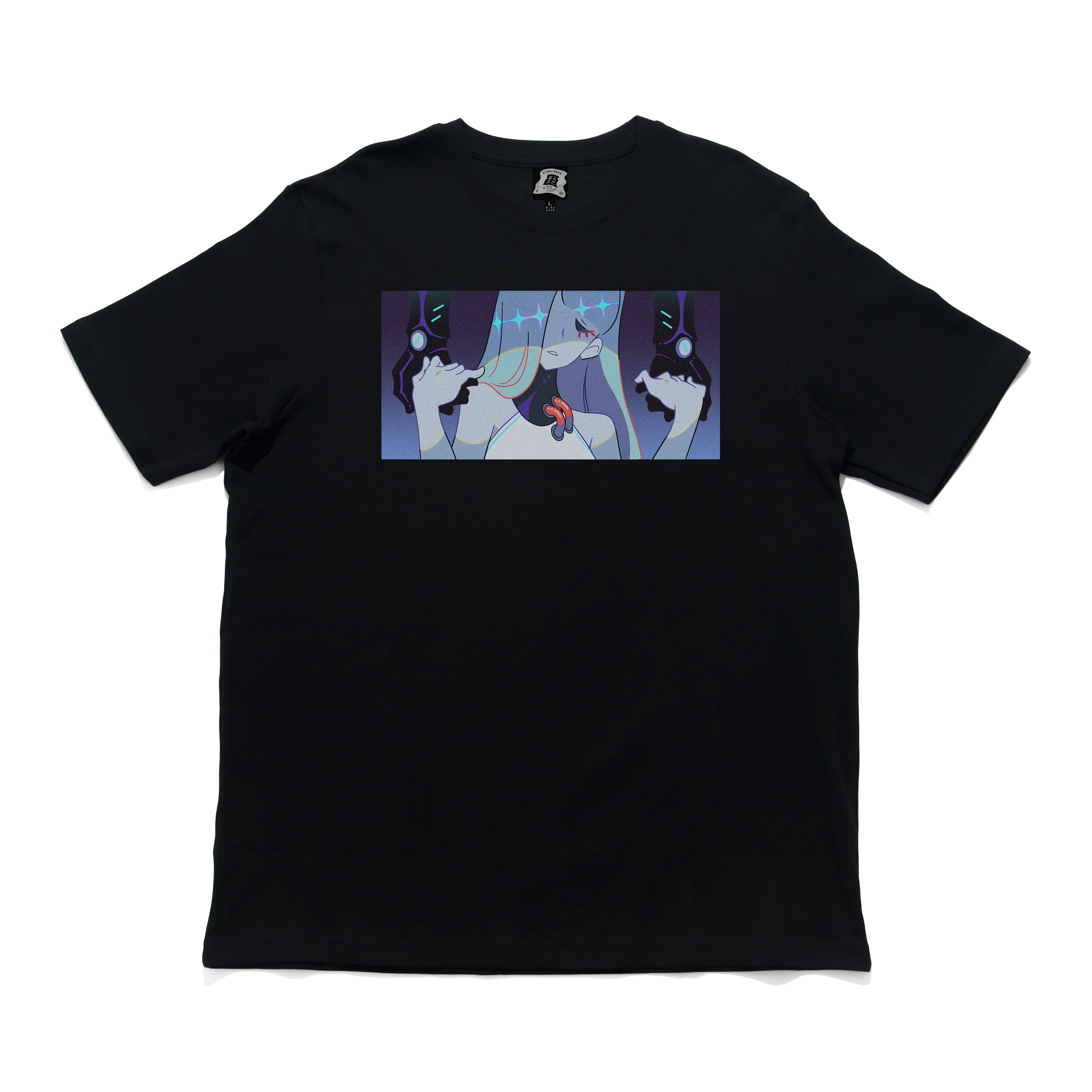 "Lucid" Cut and Sew Wide-body Tee White/Black