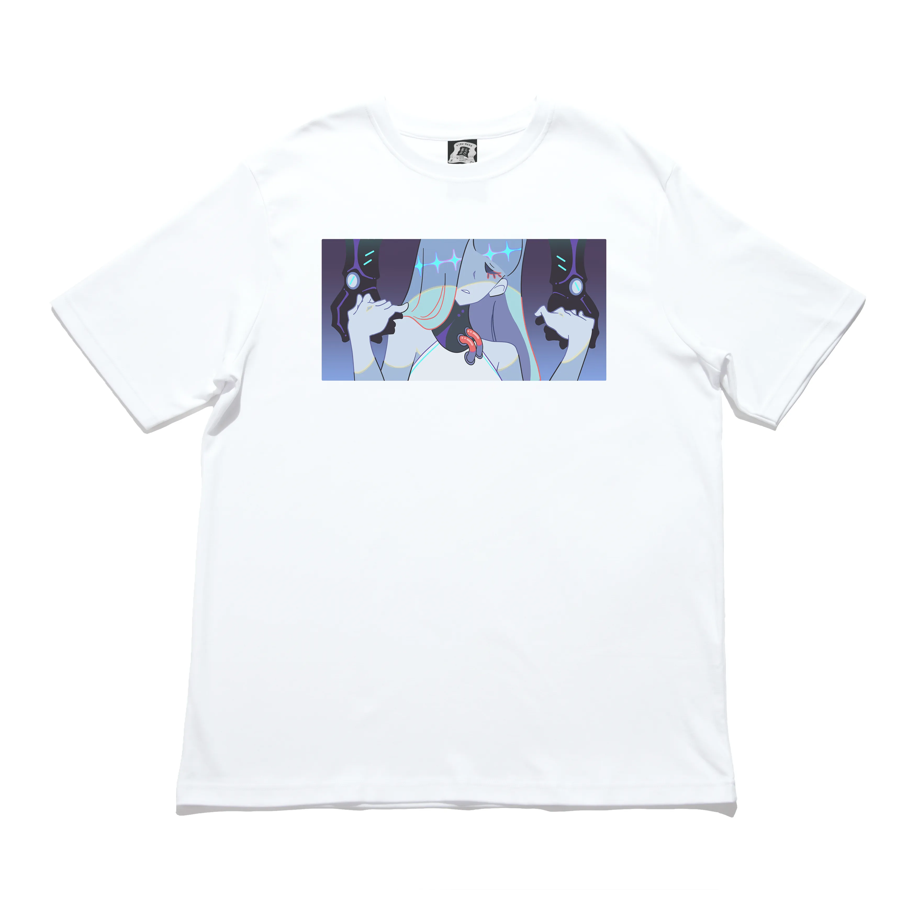 "Lucid" Cut and Sew Wide-body Tee White/Black