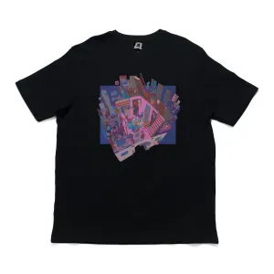 "Midnight Cake Time" Cut and Sew Wide-body Tee Black