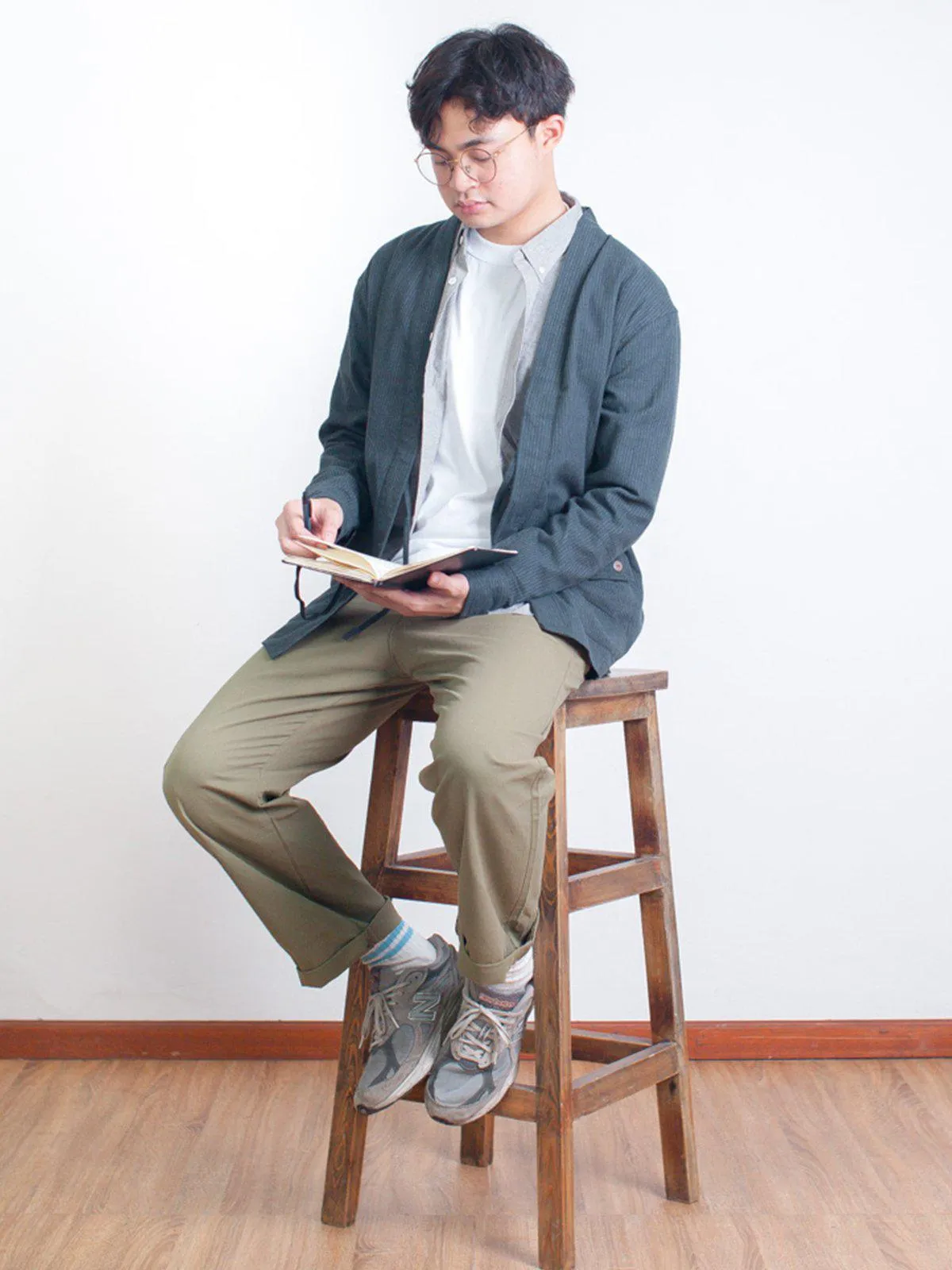 Qutn Throw On IV Olive Stripe Flannel
