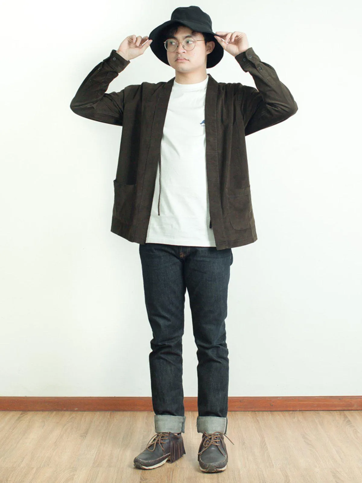 Qutn Throw On Olive Corduroy