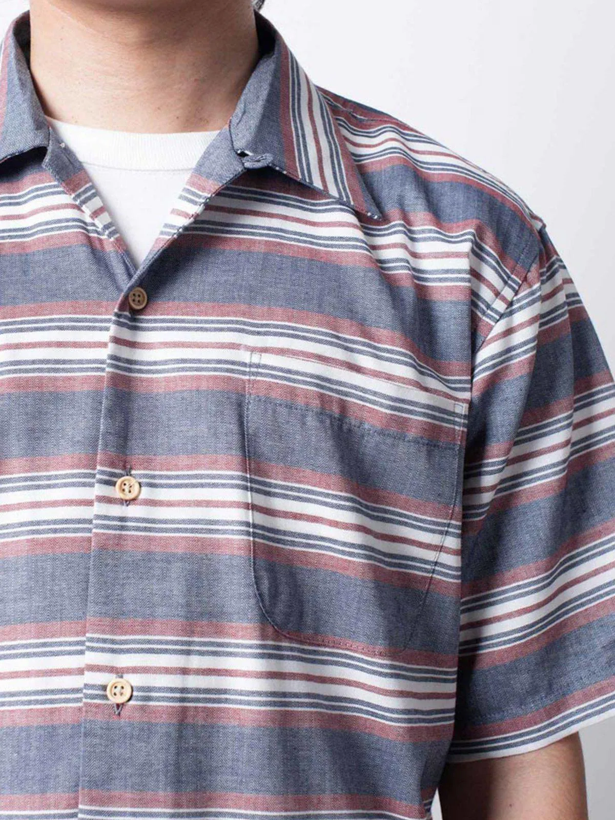 Qutn Weekend Shirt Grey White Stripe