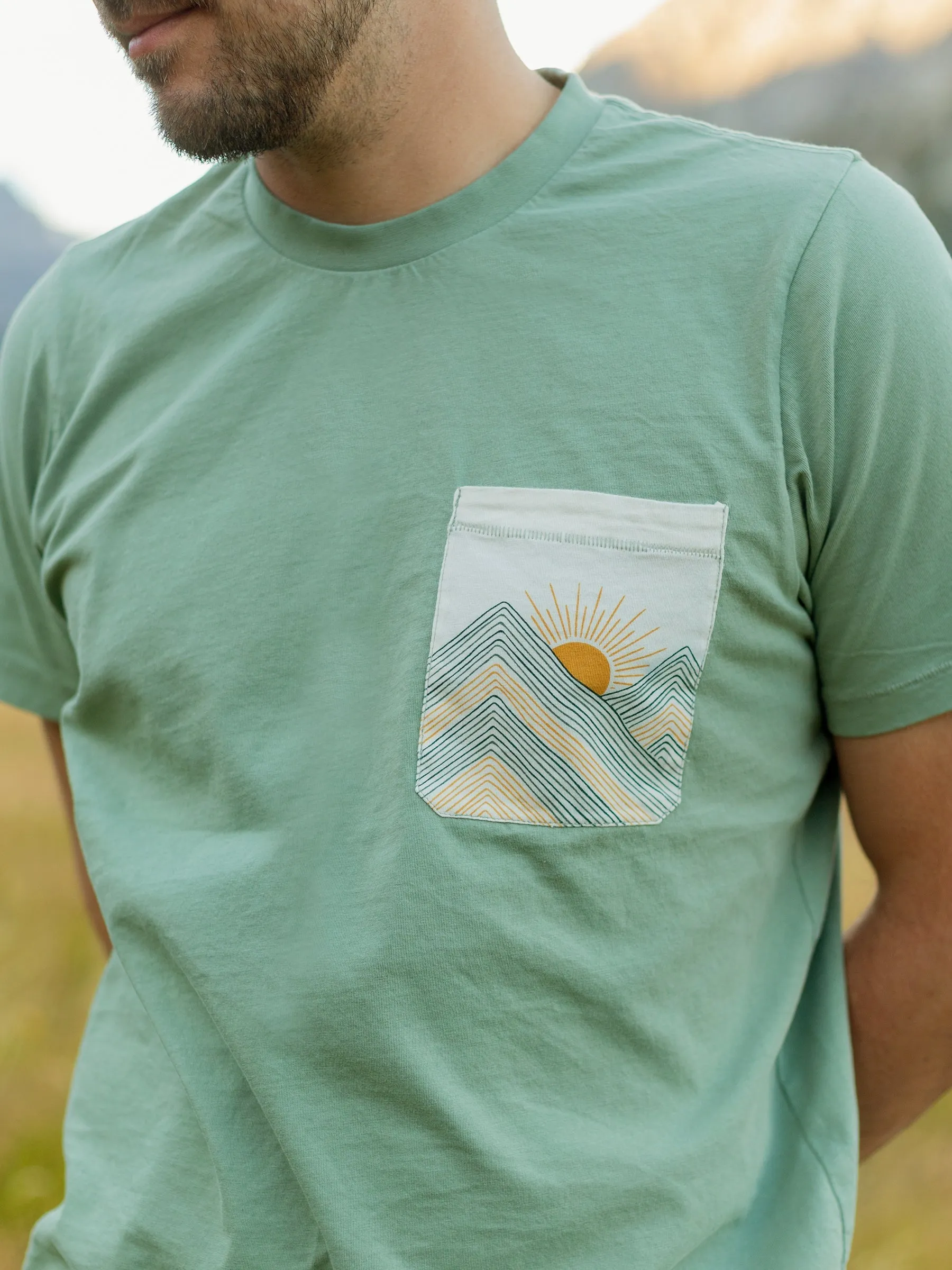 Rainbow Mountains Pocket Tee