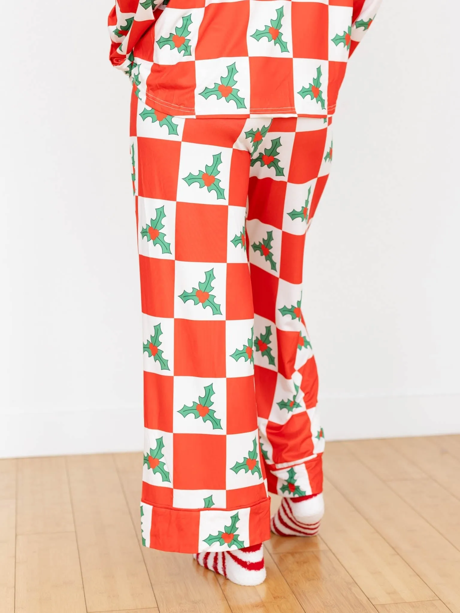 Red Mistletoe Holiday PJ Set