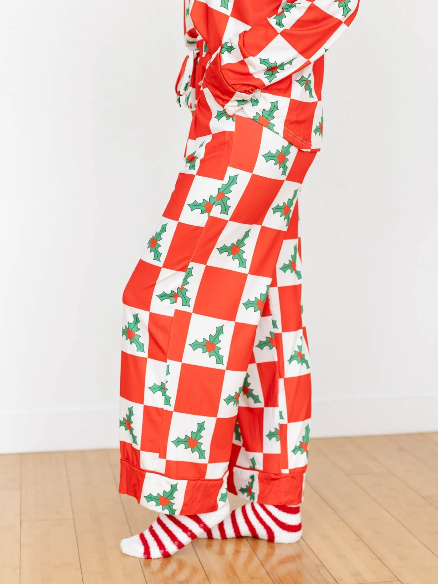 Red Mistletoe Holiday PJ Set