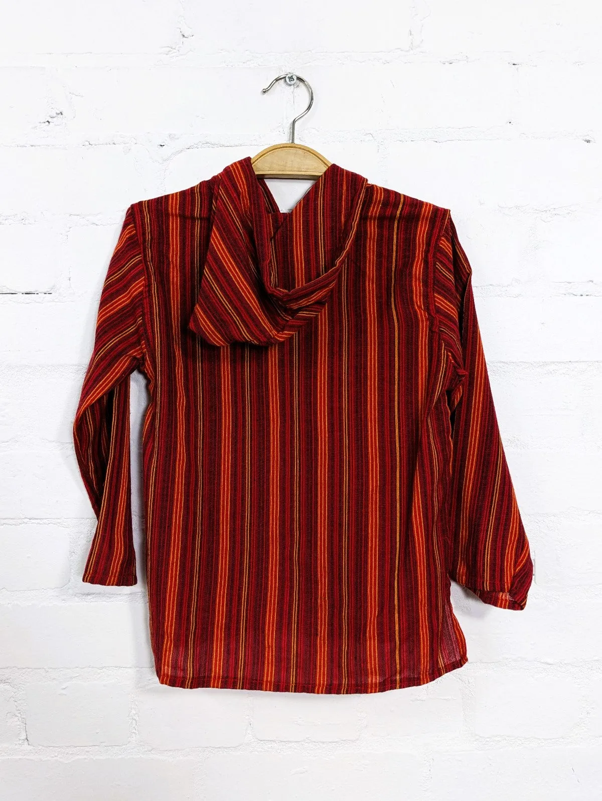 Red Stripe Hood Top