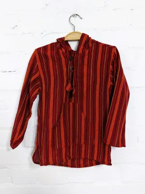Red Stripe Hood Top